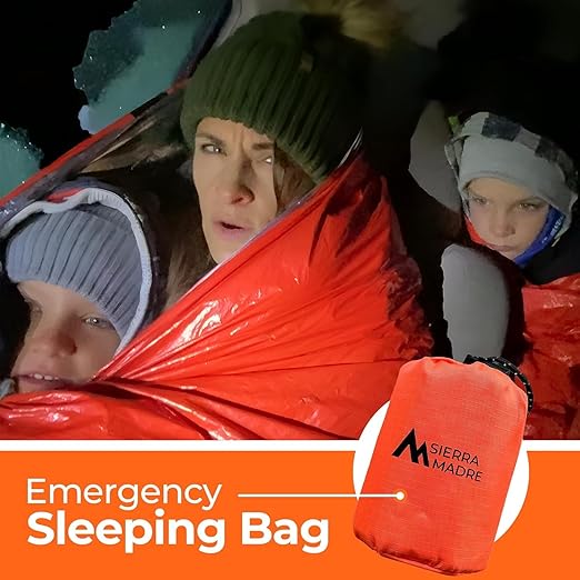 Sierra Madre Survival Bundle – Pure Water Straw with Emergency Mylar Sleeping Bag – Ultralight, Portable Gear for Camping, Hiking & Emergency Preparedness