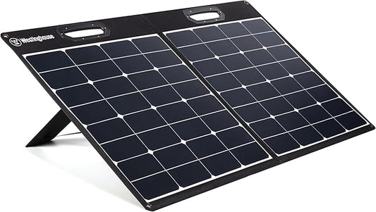 Westinghouse Portable 100W Solar Panel for Portable Power Stations, iPhone, iPad, Tablets, Laptop, with QC 3.0 USB and USB-C ports, DC Output, for Outdoors, Camping, RVs, and Travel