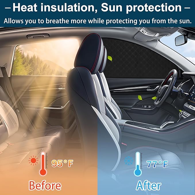 XCBYT Car Window Shades for 2019-2024 Forester | 2-in-1 Breathable Mesh & Blackout Side Window Covers | UV Protection & Privacy for Baby Naps, Camping & Car Rest (4 PCS)