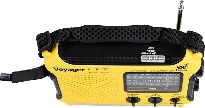 Kaito KA500L 4-Way Powered Emergency AM/FM/SW NOAA Weather Alert Radio with Solar,Dynamo Crank,Flashlight