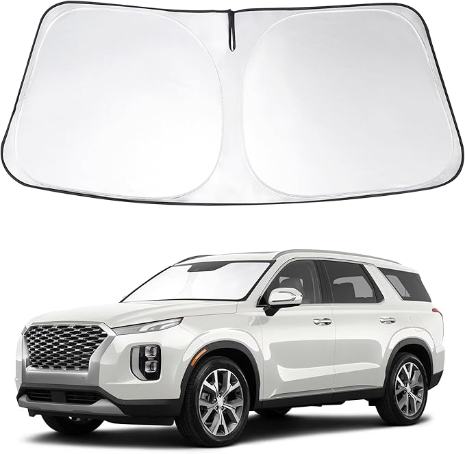 Windshield Sun Shade Custom Fit 2020 2021 2022 2023 2024 2025 2026 Hyundai Palisade Accessories Front Window Sunshade Sun Visor Protector Block Rays Heat