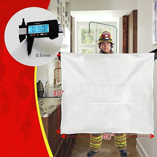 Fire Blankets for Home and Kitchen,8-Pack 40"x40" Emergency Fire Safety Blankets for People House Car Office Warehouse Emergency Survival Safety