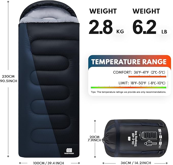 Sleeping Bags for Adults Cold Weather & Warm,Backpacking Camping Sleeping Bag for Tall Girls Boys,Lightweight,Compact,Waterproof Camping Gear for Traveling,Hiking,Hotel,Outdoor & Indoor