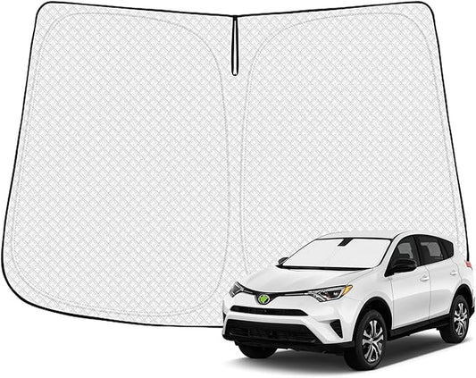 Canvcle Windshield Sun Shade for 2013-2018 Toyota RAV4 Accessories Thicken 6-Layer Front Window Sunshade Cover Sun Visor Protector Foldable Block UV Rays Keep Vehicle Cool