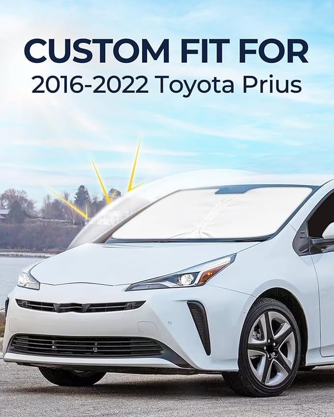 for Toyota Prius 2016-2022(NOT for Prius C or V) Car Window Shades, 6pcs Privacy Sun Shade Set for Front Windshield Side and Rear Windows, Full Window Covers Keeps Vehicle Cool for Camping Napping