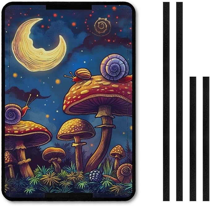 Window Shade Cover for RV Door, Mushroom Snail Foldable Camper Door Window Shade Sun Blackout Window Shield Cover with Sticky Design & Hook and Loop for Trailers