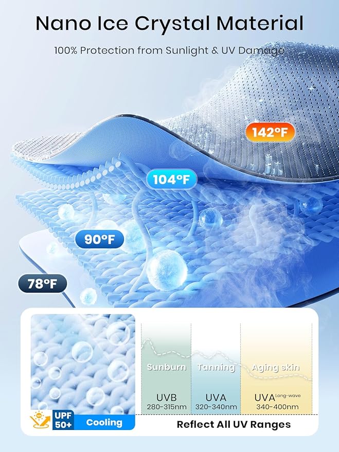 DMJN Car Window Shades for Baby (100% Efficient Block UV & Scorching Sun) Car Privacy Shades for Side Windows,Easy to Install,Nano Ice-Crystal Coatings-Universal Fit (Large),2 Pack