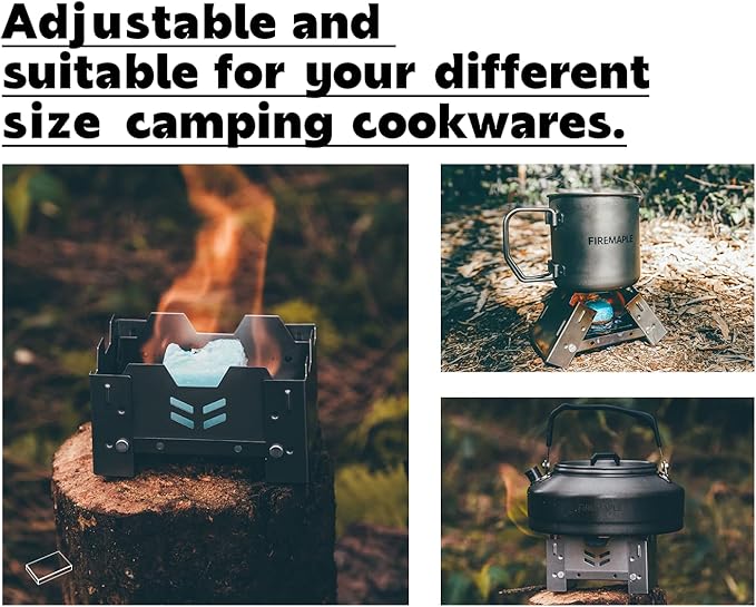 Fire Maple Lotus Titanium Solid Alcohol | Ultralight Mini Backpacking Stove | Wind Resistant Spirit Burner