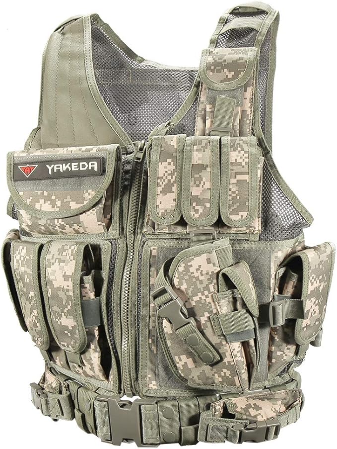 vAv YAKEDA Tactical Vest Outdoor Ultra-Light Breathable Training Airsoft Vest Adjustable for Adults