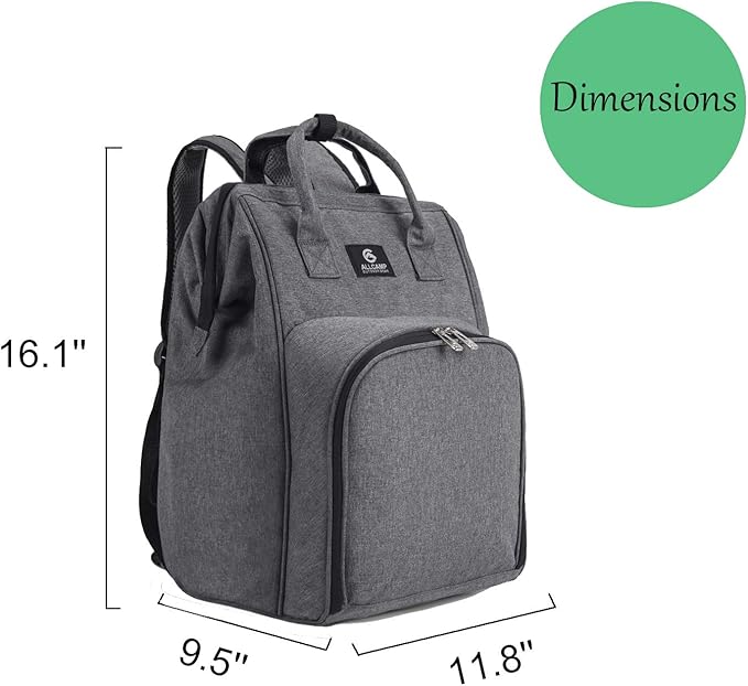 ALLCAMP Picnic Backpack for 2 Person - Insulated Cooler Bag with W/Fleece Blanket, Plates and Cutlery Set, for Family Outings, Couple Gifts