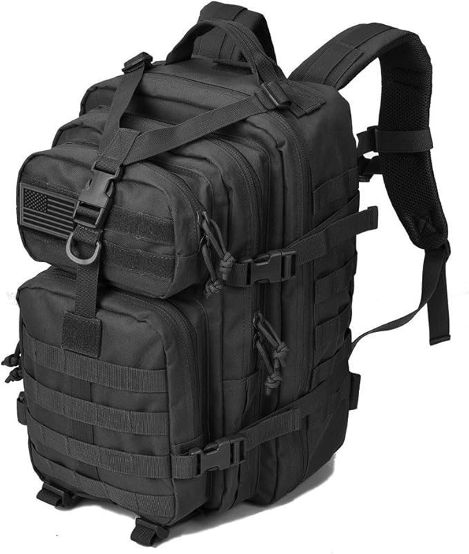 REEBOW GEAR Military Tactical Backpack 3 Day Assault Pack Army Molle Bag Backpacks Rucksack 35L Black