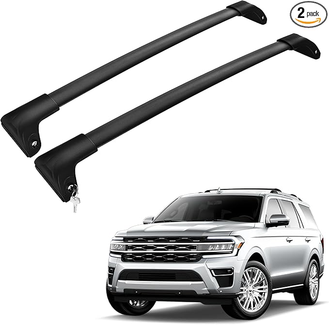 FLYCLE 300Lbs Lockable Roof Rack Cross bar Compatible with Ford Expedition/Max 2018-2026,Lincoln Navigator 2018-2024, Aluminum CrossBars Rooftop Luggage Kayaks Bicycles Snowboard Canoe Carrier