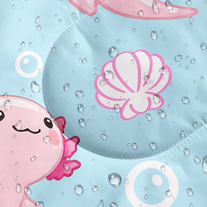 QOOMO Axolotl Cute Camping Sleeping Bags,3 Season Warm & Cool Weather,Lightweight,Waterproof Sleeping Bags for Adults & Kids,Traveling,and Outdoors