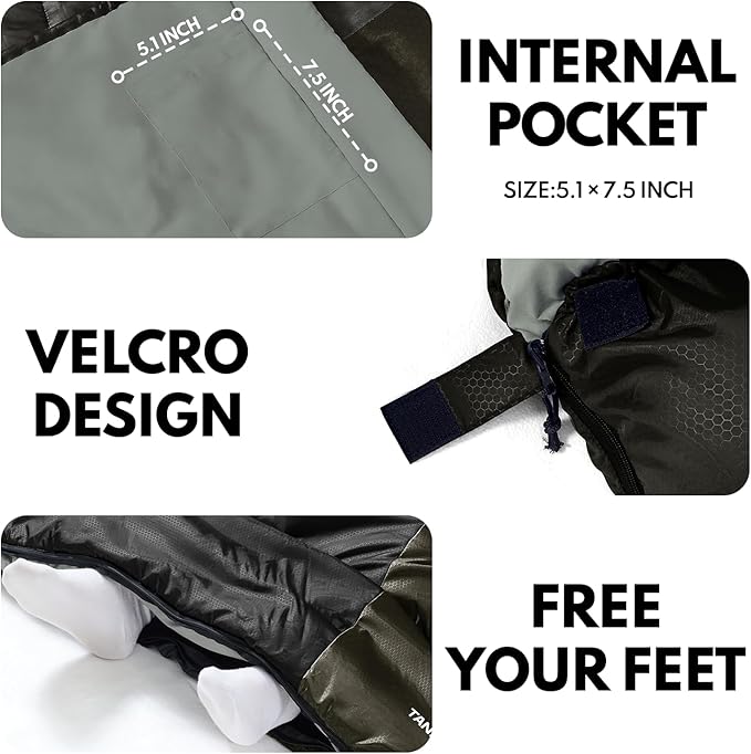 XXL Winter Sleeping Bags for Adults Cold Weather,Camping Sleeping Bag for Kids with Compression Sack,4 Season Camping Essentials Gear for Hiking,Traveling,Outdoor,Backpacking,Climbing