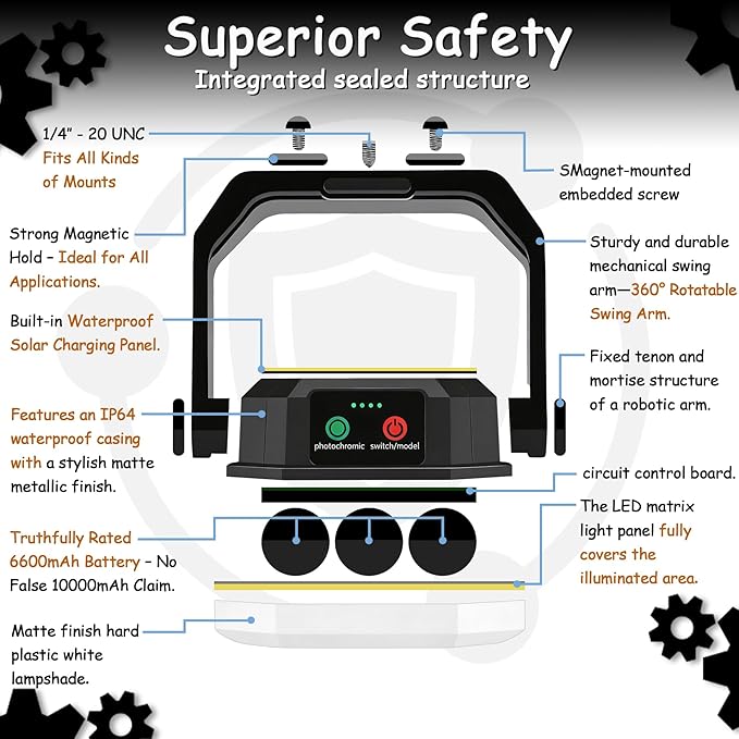 2000LM Battery Powered LED Camping Lantern, Waterproof Tent Light with 4 Light Modes, Camping Essentials, Portable Lantern Flashlight for Camping, Emergency Light, Power Outages (Black, 2set)