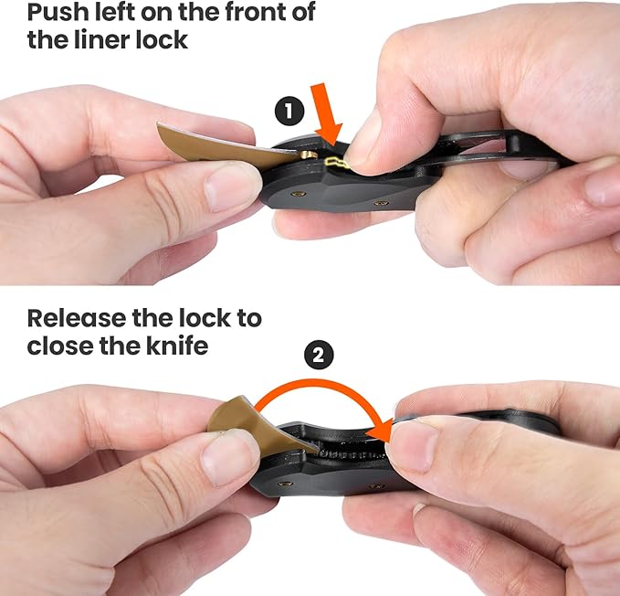 FUNBRO Small Pocket Knife for Men, Cool Folding Knife Box Cutter with 1.34inch Sharp Blade, EDC Knives Tool for Everyday Carry, Great Gift for Men (Gold)