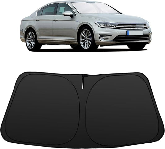 Windshield Sun Shade Accessories Compatible with 2012 2013 2014-2022 VW Passat for Volkswagen Foldable Sunshade Sun Visor Blocks UV