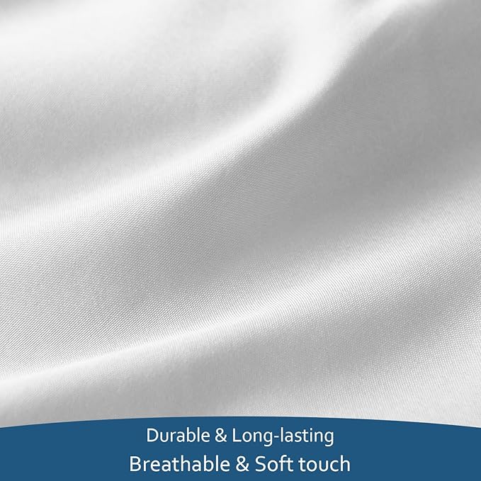 Moonsea Full Sheet Set Deep Pocket - 4 Piece Extra Soft Full Bed Sheets - Side Storage Pocket Fitted Sheet & Pillowcase & Flat Sheet - Easily Fits 16in to 24in Pillow Top Air Bed Mattress - White
