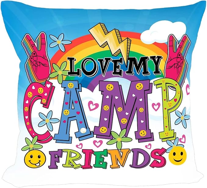 Gilbins Camp Bunk Kids Autograph Pillows A Great Gift for Boys Or Girls (Love My Camp Friends)