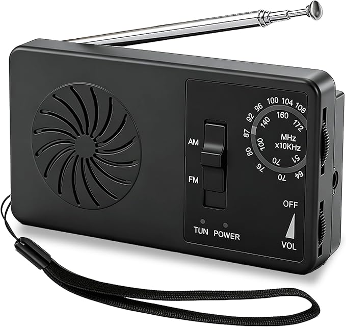 Pocket Mini Radio, Portable AM FM Worldband Radio with Best Reception, 2AAA Battery Operated Transistor Radio with Earphone Jack, Loud Speaker for Indoor/Outdoor/Emergency & Gift
