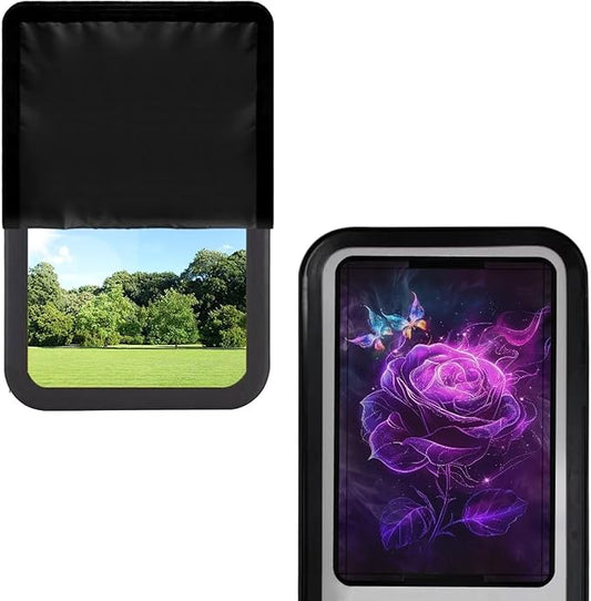 RV Door Window Shade Cover, 3D Rose Butterfly Camper Door Window Blackout Shade with Hook and Loop, Universal 17.3x26 Inches RV Trailer RV Accessories