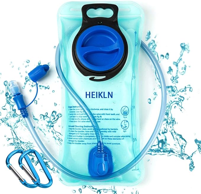 HEIKLN Hydration Bladder 1.5L-2L-2.5L-3L,Leak Proof Water Reservoir, BPA Free Military Water Storage Bladder Bag Hydration Pack Replacement Easy Clean for Bicycling Hiking Camping Hunting Running