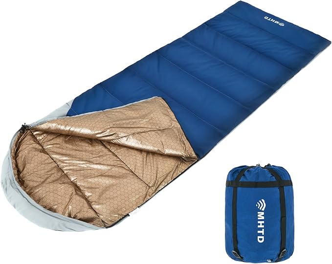 Sleeping Bag for Adults All Season 0 Degree,Cotton Canvas with YKK Zipper Compact Backpacking Mummy Camping Sleeping Bag