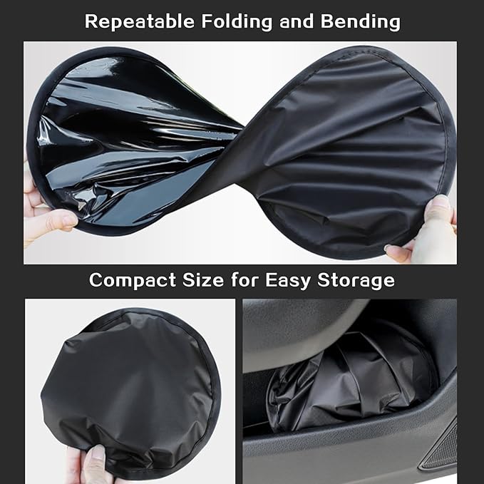 Car Window Shades, Electrostatic Adsorption Car Window Covers, Complete Blackout, UV Blocking, Suitable for Daily Travel, Family, Camping, Black