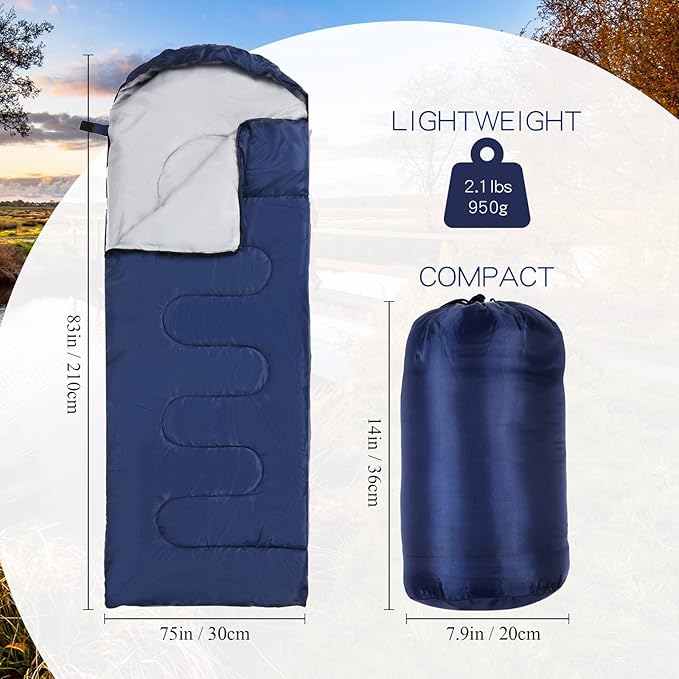 Macarrie 4 Pcs Bulk Sleeping Bags for Adults 0 Degree Waterproof Backpack Bags with Compression Sack for Backpacking, Camping, Hiking, Emergency Shelters