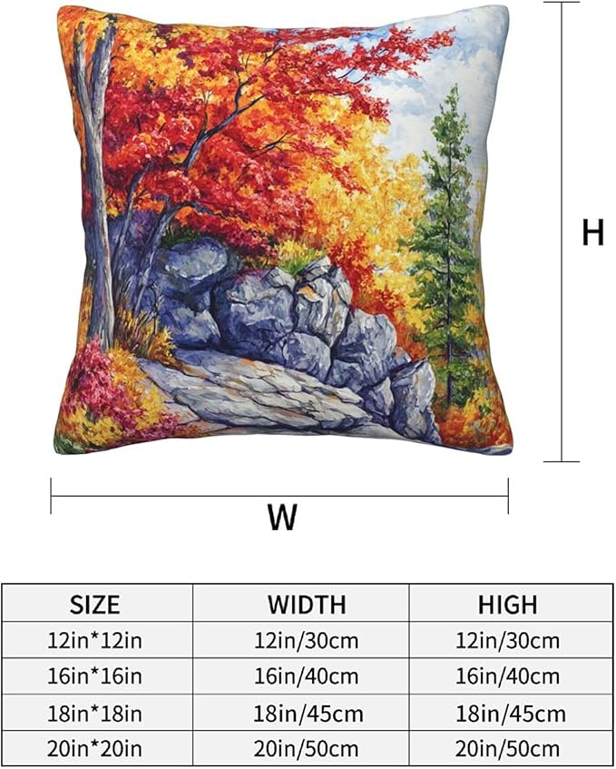 Fall Throw Pillow Covers 18x18 inch Set of 2 Autumn Pillow Case Cushion Cover for Home Sofa Couch Living Room Car Decor