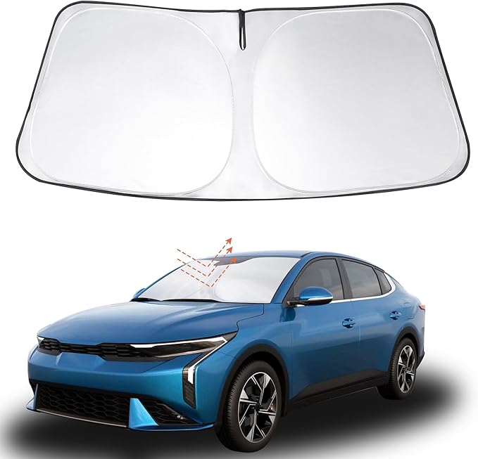 Windshield Sun Shade Custom Fit 2019 2020 2021 2022 2023 2024 2025 Kia Forte Accessories Foldable Sunshade Sun Blocker Front Window Shades Covers Keep Car Cooler