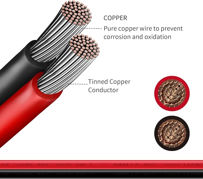 XT60 Male to Female Cable - 12AWG Solar Charging Cable Extension - Compatible with EcoFlow Portable Power Station & Solar Generator (20FT)