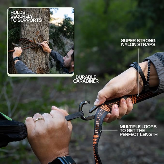 Camping Hammock Tent with Mosquito Net & Rainfly – Waterproof Portable Backpacking Hammock for Camping, Hiking & Travel – Lightweight Outdoor Hammock for Trees by Altena