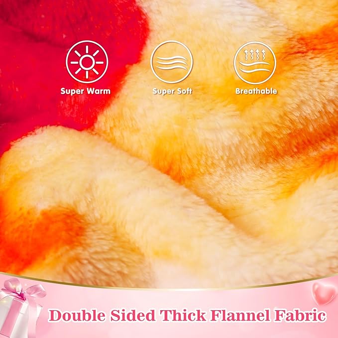Waitu Wearable Blanket Sweatshirt Gifts for Women and Men, Warm and Cozy Giant Blanket Hoodie, Thick Flannel Blanket with Sleeves and Giant Pocket - Pizzas Red