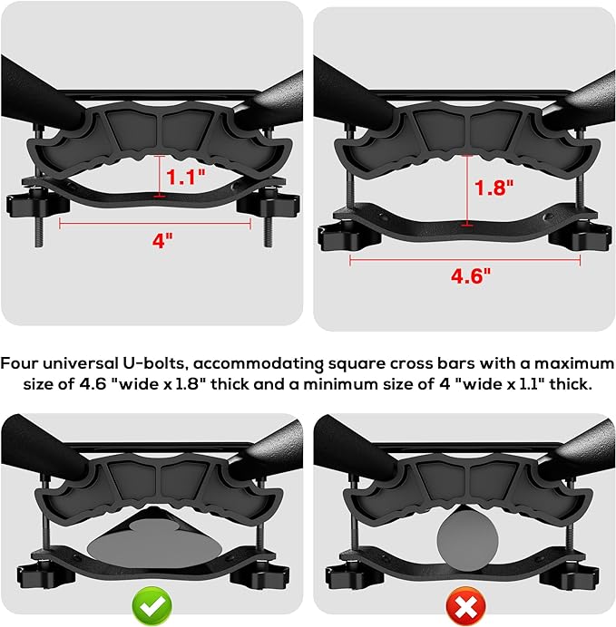 Wildroad Roof Rack Cargo Basket, Upgraded 4” Fence Wide Car Roof Basket, 64"x 50"x 4" Universal Car Top Carrier Basket with Super Duty Bungee Cargo Net and Ratchet Straps Fits for SUV Truck Cars