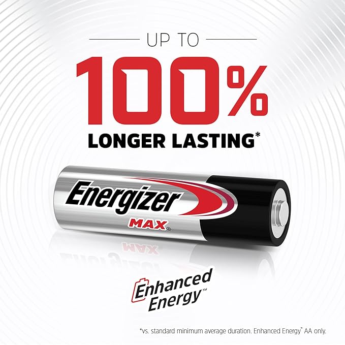 Energizer MAX AA Batteries (48 Pack), Double A Alkaline Batteries