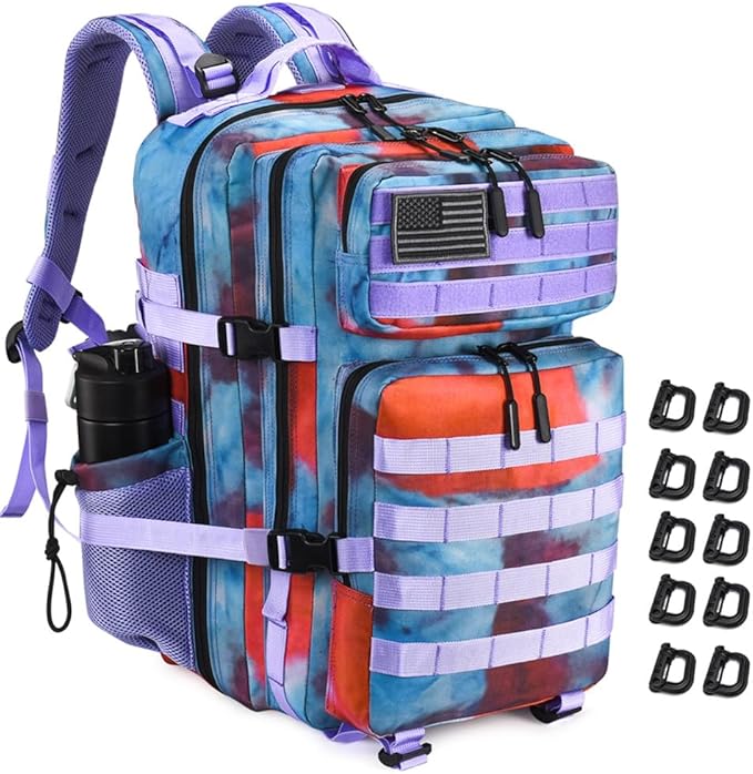 45L Tactical Backpack for Men Women, Military Assault Pack with MOLLE, Large 3 Day Bug Out Bag for Hiking Camping