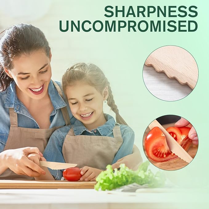 400PCS Eco-Friendly Disposable Wooden Utensil Set – Compostable Biodegradable Wooden Cutlery Set (200 Forks, 100 Spoons, 100 Knives) for Parties, Camping, traveling & Family Dinners