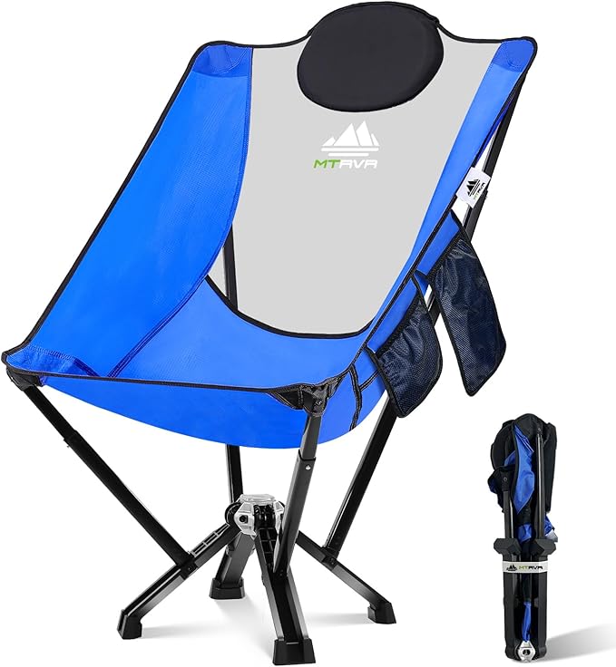 MTRVR Utility-Grade High-Back Folding Chair — Stable One-Piece Structure, Extended Back Support for Longer Sitting, Reinforced Aluminum Frame, Portable Chair for Camping, RV & Outdoor Use