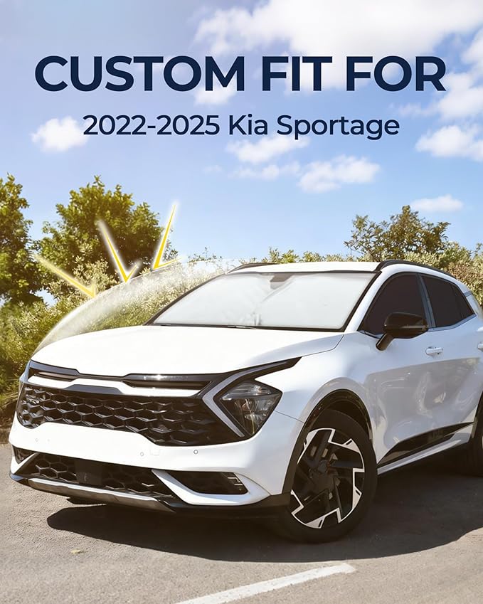 for Kia Sportage 2022–2025 Car Window Shades, 8pcs Privacy Sun Shade Set for Front Windshield Side and Rear Windows, Full Window Covers Keeps Vehicle Cool for Camping Napping