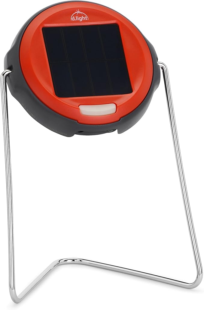 d.light S3 Solar Powered LED Solar Lantern; Emergency Light with Adjustable Stand, Portable Rechargeable Lamp for Power Outages, Camping & Outdoor Use