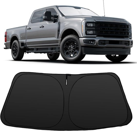 Windshield Sun Shade Custom Fit for 2017-2022 Ford Super Duty F250 F350 F450 F550 Accessories Front Window Sunshade Keep Car Cooler