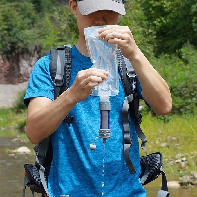 Portable Filter Water Purifier,Use UF Filter Membrane Outdoor Water Filter,ABS Material & Portable Filter Straws (Color : C)