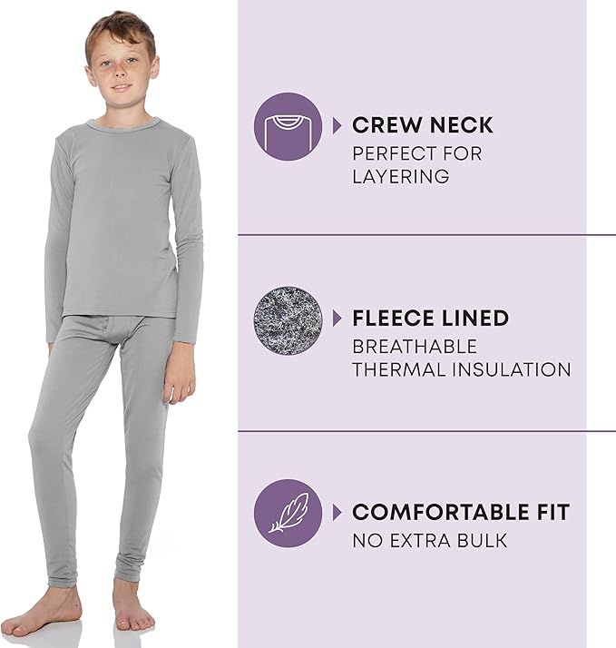 Rocky Thermal Underwear for Kids, Boys Thermals, Long Johns Underwear, Base Layer for Cold Weather/Skiing