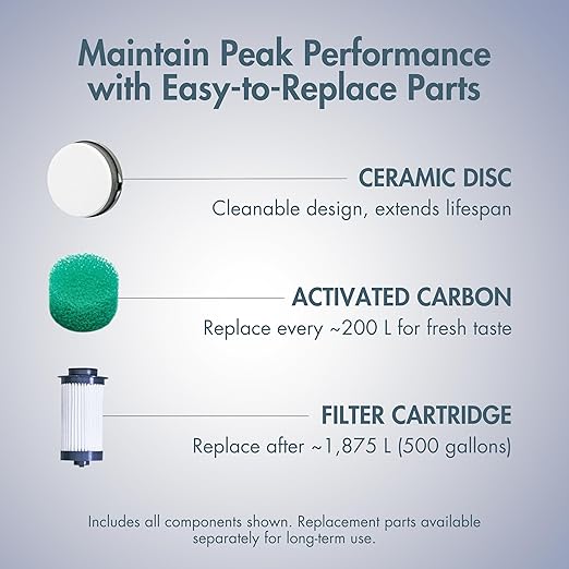 Katadyn Vario Water Filter, Dual Technology Microfilter for Personal or Small Group Camping, Backpacking or Emergency Preparedness