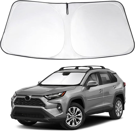 Windshield Sun Shade Custom Fit 2019-2023 2024 2025 2026 Toyota RAV4 RAV-4 Accessories Front Window Sunshade Auto Interior Sun Visor Heat Protection