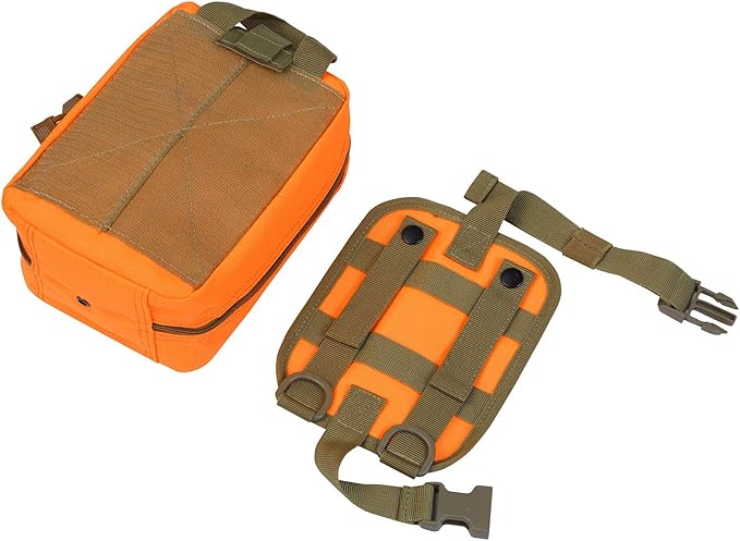 Medical Molle Pouch Tactical - 1000D Nylon First Aid Pouch, Big Capacity EMT Pouch Utility, Heavy Duty Military Grade Rip-Away Ifak Pouch for Home and Outdoor Activities（Bag Only