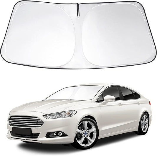 Windshield Sun Shade Custom Fit 2013-2020 2021 Ford Fusion Accessories Window Sun Visor Protector Foldable Sunshade Sun Blocker Keeps Car Cool
