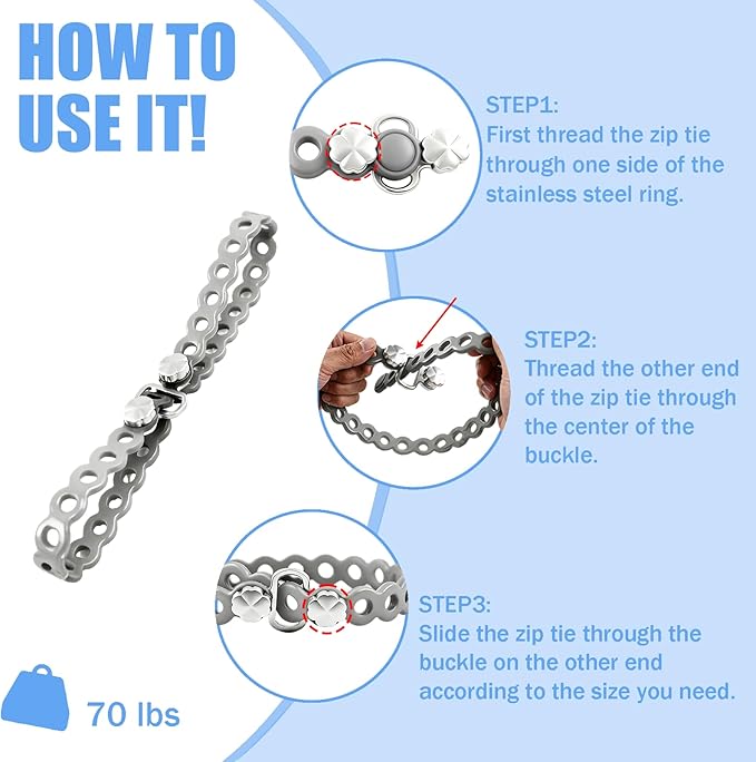 Modular Straps (4-Pack), Heavy Duty Silicone Gear Tie, EDC Multi-Tool Strap for Camping, Travel & Outdoor Survival（Grey）
