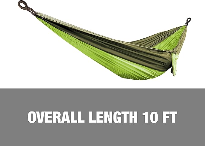 Bliss Hammocks BH-406XLS-FG Hammock in a Bag w/ Adjustable Tree Straps, 54-in. Wide, Weather & UV Resistant, 350 Lb. Capacity (Forest Green)